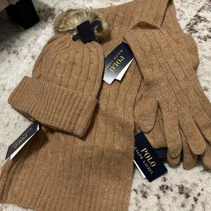 Ralph Lauren Glove, Scarf, Hat Set